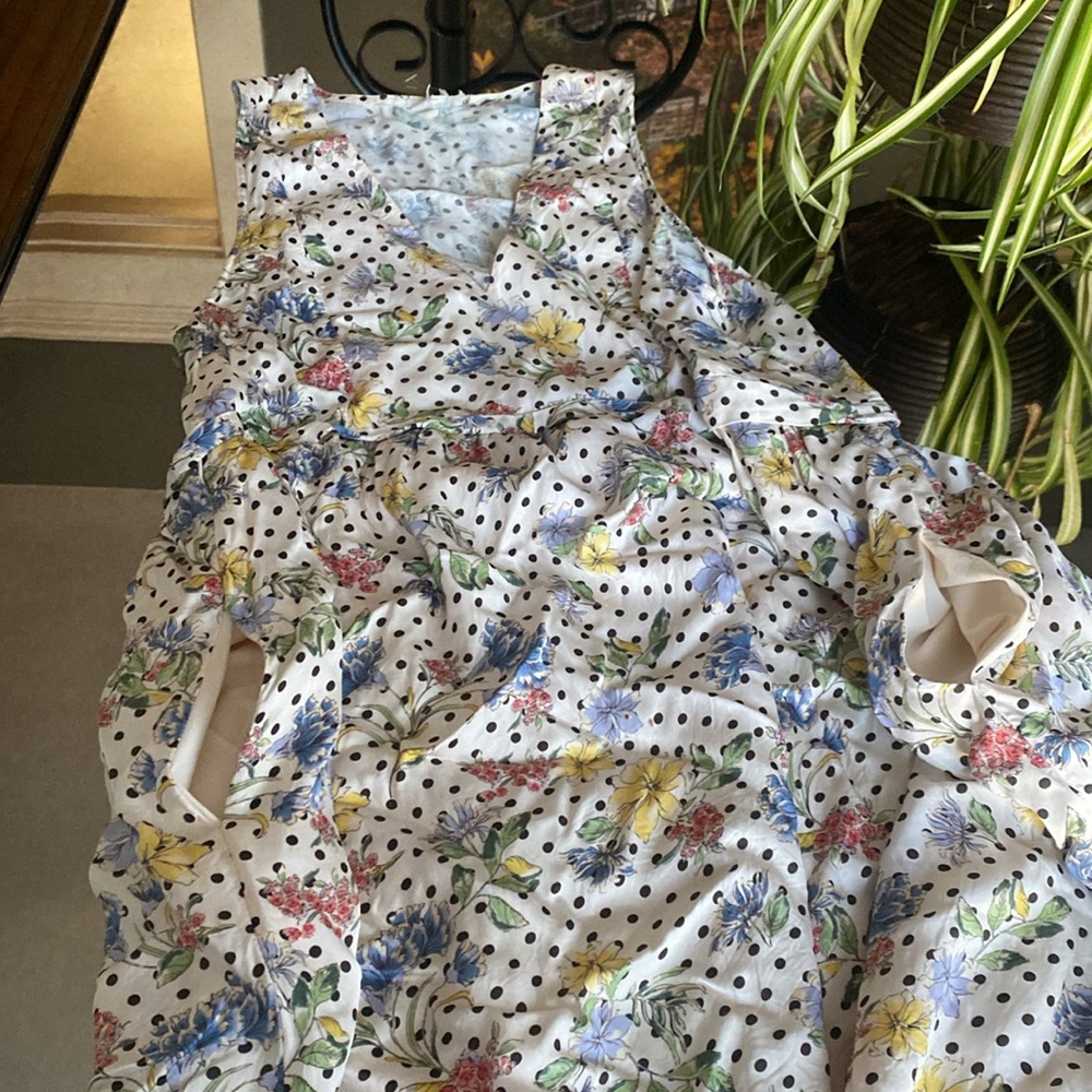 Anthropologie dRA Los Angeles Polka Dot/Floral Dress, Medium 🖤